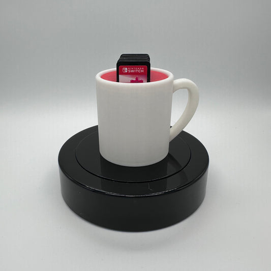 Mini Coffee Mug Desk Organizer - Switch Game Holder